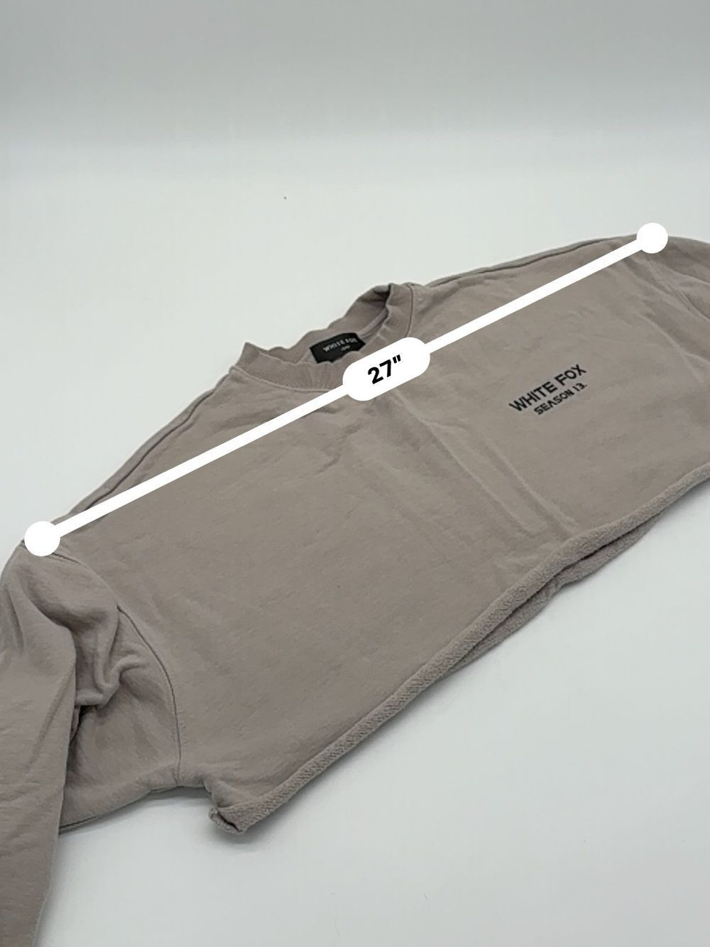 White Fox Cropped Sweatshirt - Picture 8 of 8